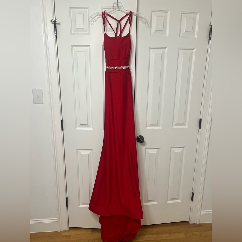 Red prom dress size 10